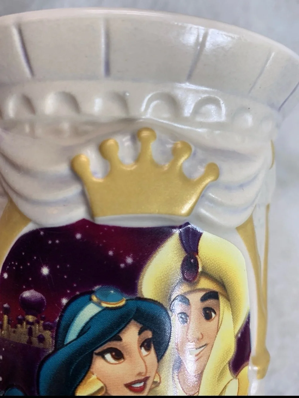 Disney Store Exclusive Aladdin Jasmine Sculpted Coffee Mug Cup 5” Ceramic 10oz
